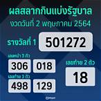 สลากกินแบ่งรัฐบาล 1 พฤษภาคม 2564